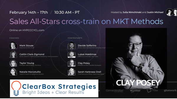 Clay Posey Founder of Clearbox Strategies Is Ready for Day 2 of The GTM Games